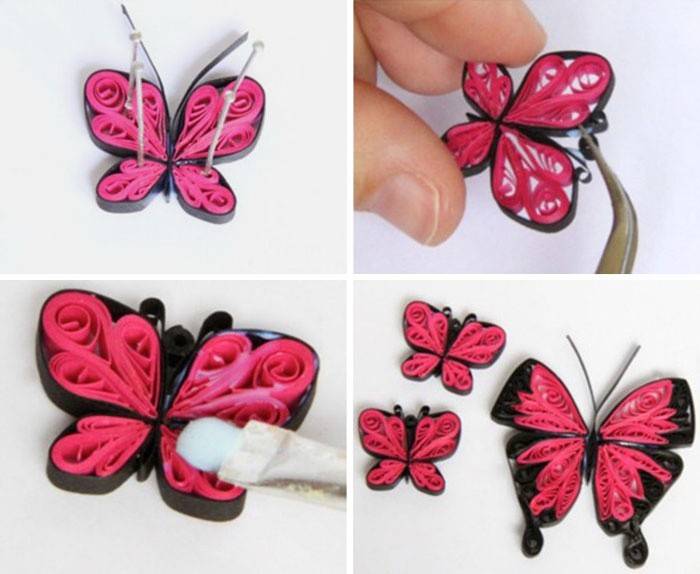 Motyle w stylu quilling