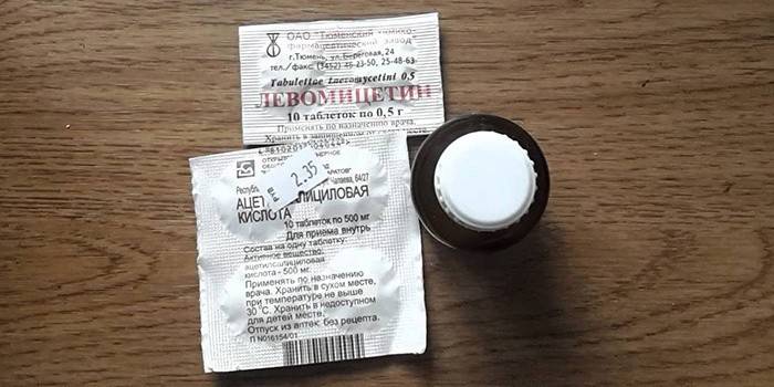 Chatterbox para el acné con cloranfenicol, aspirina y caléndula