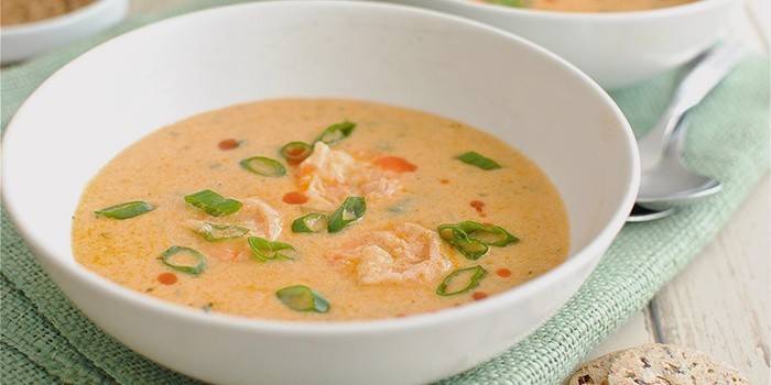 Sopa de camarones para dieta metabólica