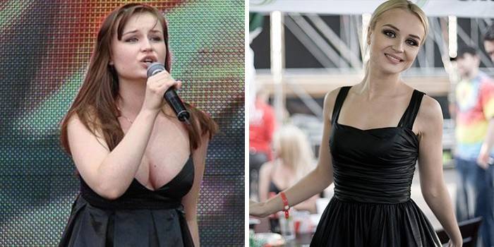 Polina Gagarina pred a po chudnutí