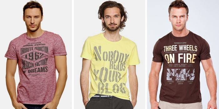 T-shirts elegantes com inscrições