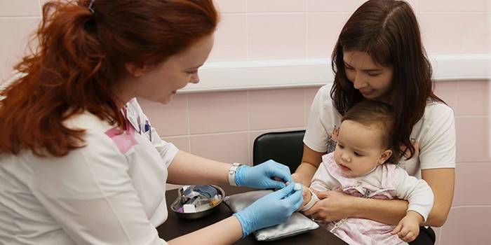 Krvný test na hladinu hemoglobínu u dieťaťa
