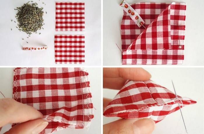 Cómo coser una bolsita de pétalos de rosa