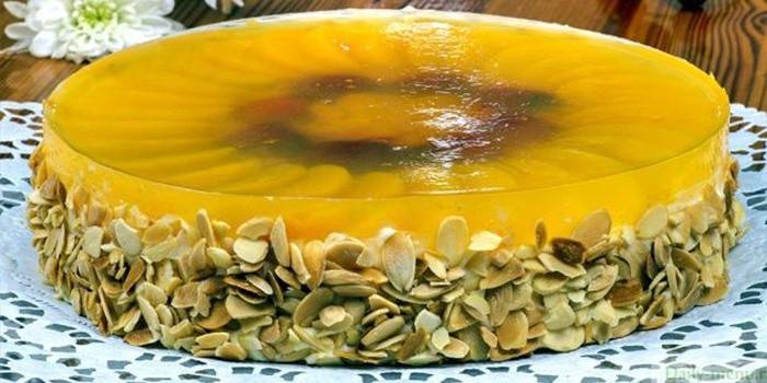 Pastel de gelatina de frutas para adelgazar