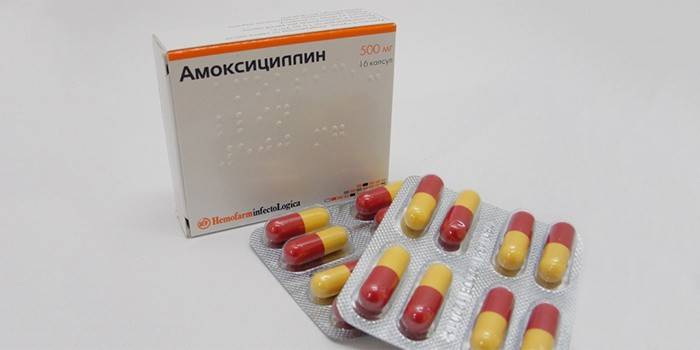 Cápsulas de amoxicilina