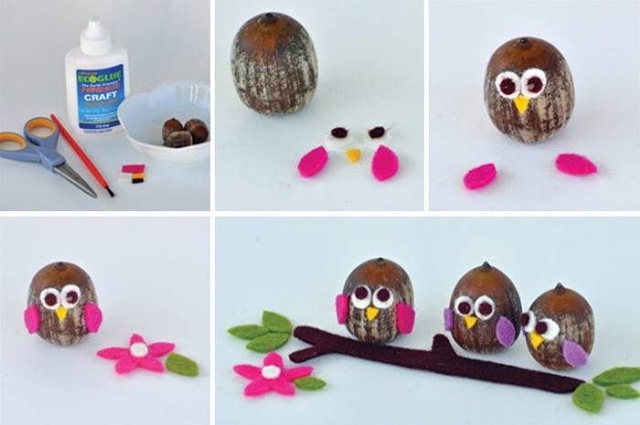 Dzieci Acorn Crafts - sowy