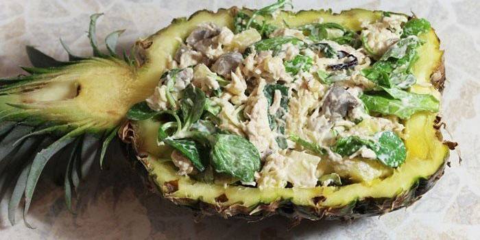 Ensalada de hojaldre con champiñones