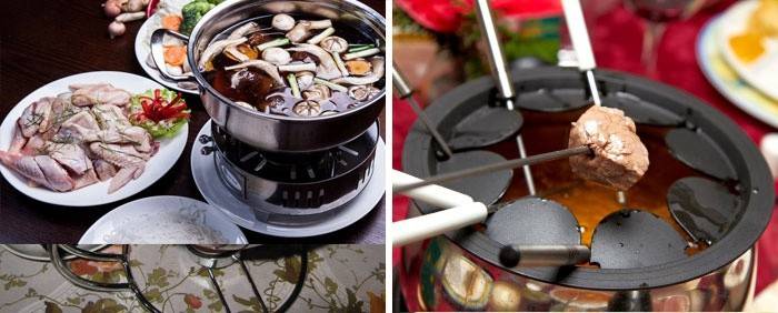 Cocinar carne fondue