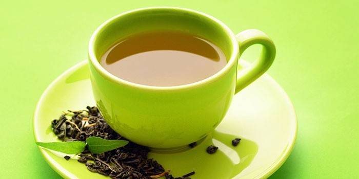 Taza de té verde