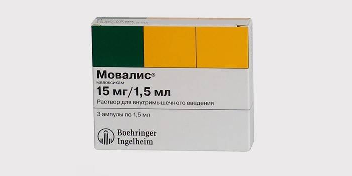 La droga Movalis para el tratamiento del quiste de Baker