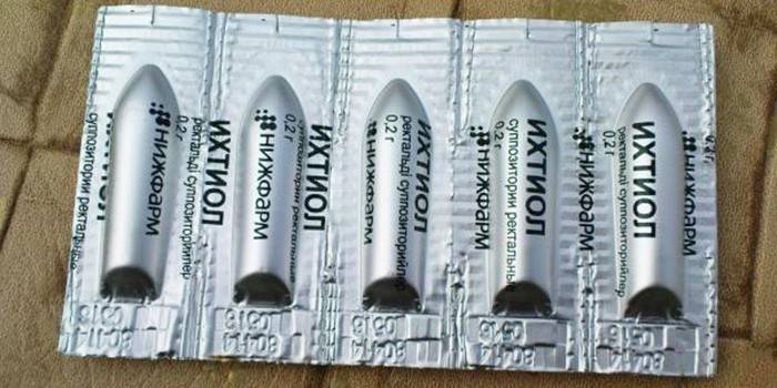 Supositorios con ictiol para el tratamiento de la prostatitis.