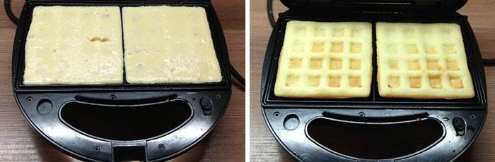 Massa de máquina de waffle