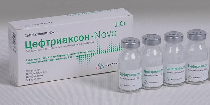Medicamento complejo Ceftriaxona para el tratamiento de la prostatitis