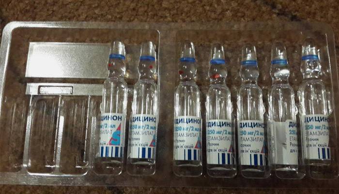 Forma del medicamento en ampollas.