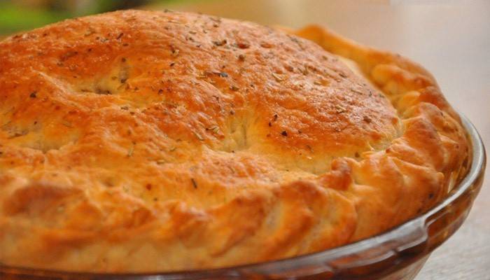 Torta de Cogumelos e Frango