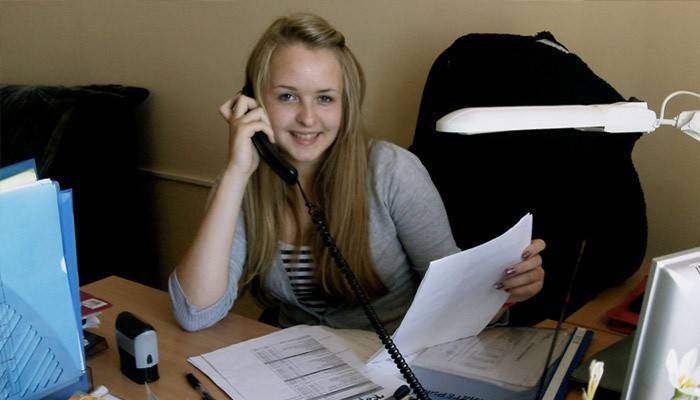 Menina no trabalho