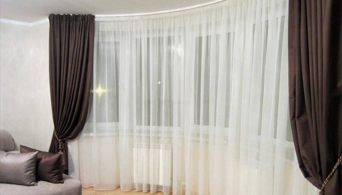 Cortinas na sala de estar