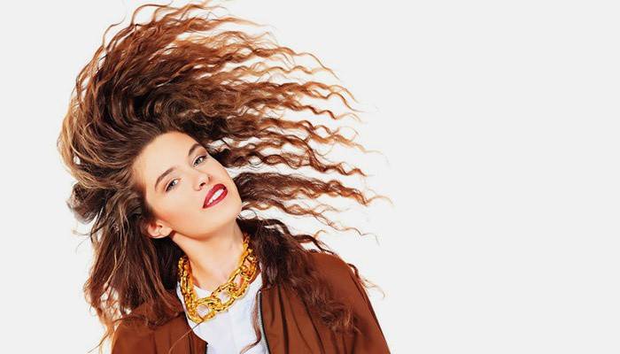 Menina, com, cabelo tingido