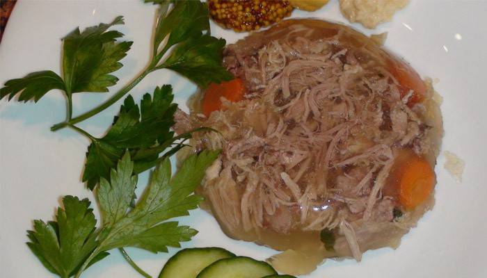 Carne de gelatina com carne de porco