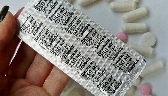 Dicinon medicina en tabletas