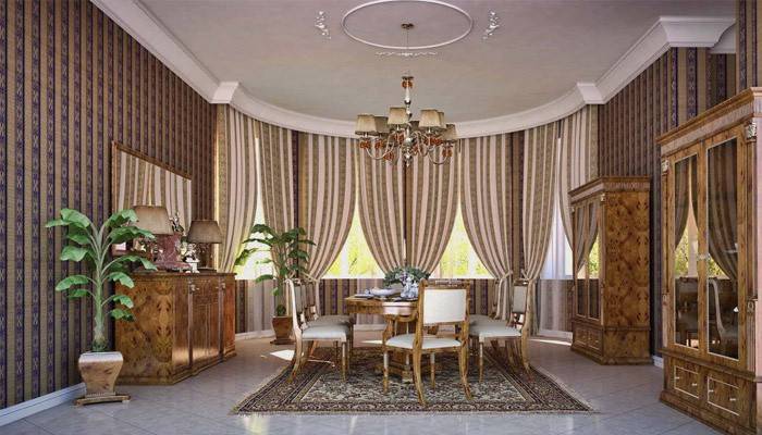 Cortinas japonesas no corredor