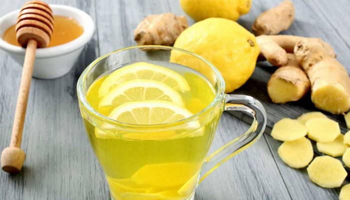 Té con miel, limón y jengibre.