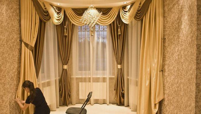 Cortinas no corredor