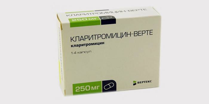 Klarytromycyna na bakteryjne zapalenie żołądka