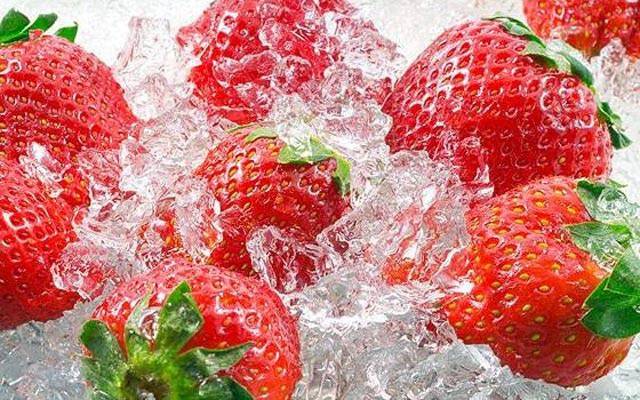 Fresas congeladas para el invierno