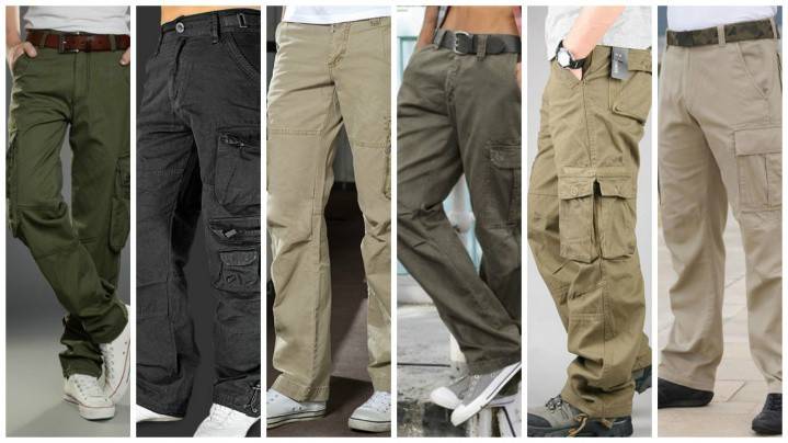 Calça masculina com bolsos nas laterais