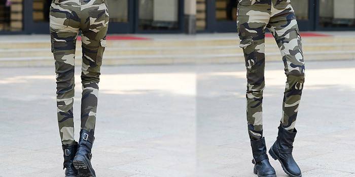Pantalones de mujer Pantalones con estampado de camuflaje