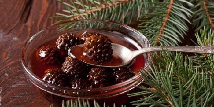 Geléia de cone de pinho saboroso