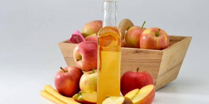Maçã e vinagre de cidra