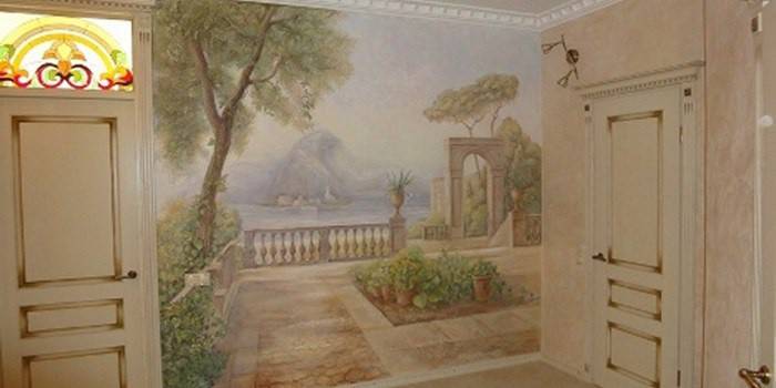 Painel decorativo no interior