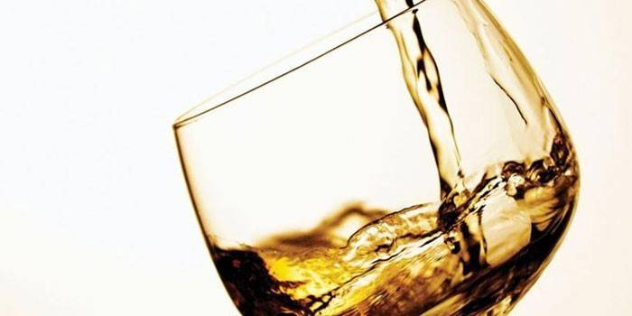 Vino en un vaso