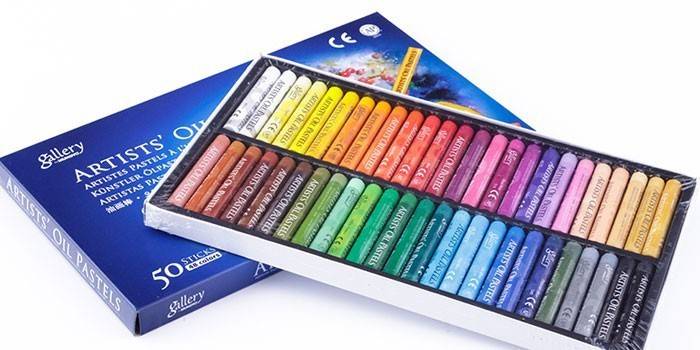 Un conjunto de pinturas al óleo para principiantes.