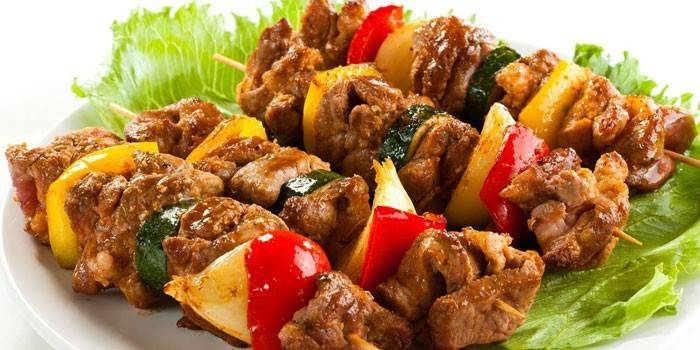 Barbacoa con verduras