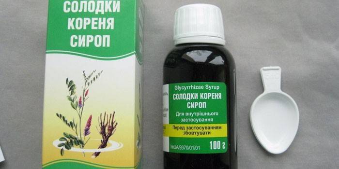 Sirup z koreňa sladkého drievka vo fľaši