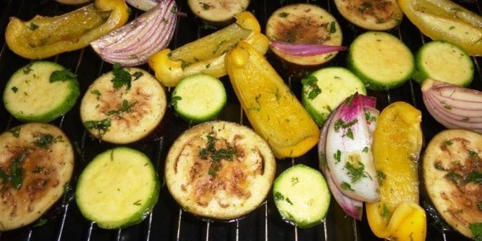 Verduras a la parrilla al horno