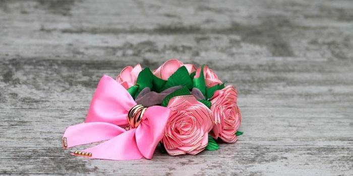 Gumka do wiązki włosów kanzashi