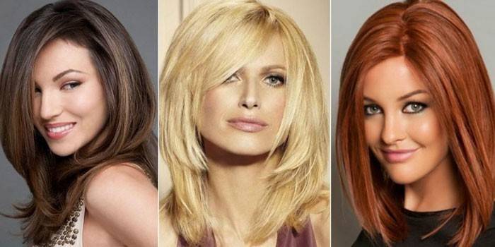 Escada no cabelo médio