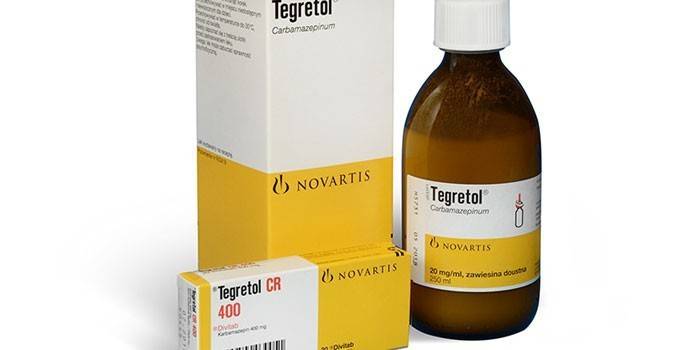A droga Tegretol comprimidos e suspensões