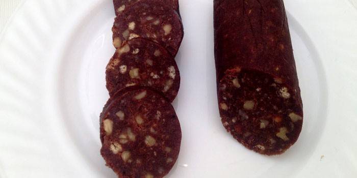 Linguiça dietética com cacau