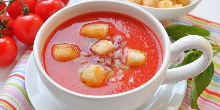 Španielsky gazpacho v šálke