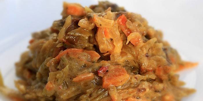 Chucrute após estufar