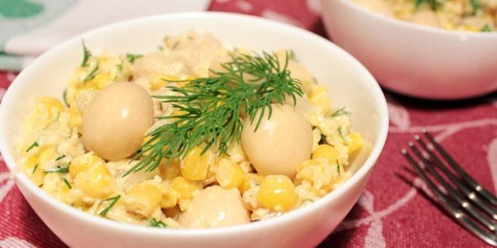 Salada de cogumelos