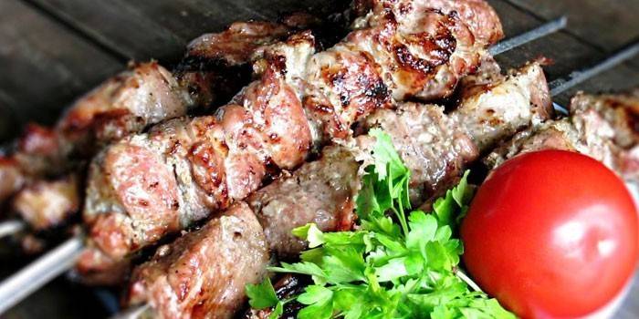 Churrasco acabou de ser removido do fogo