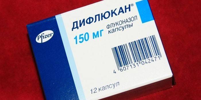 Diflucan cápsulas por paquete