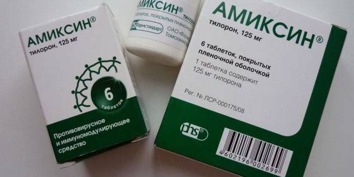 Amixínové liečivo s rôznymi formami uvoľňovania