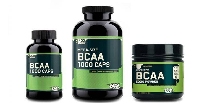 Cápsula e pó de BCAA